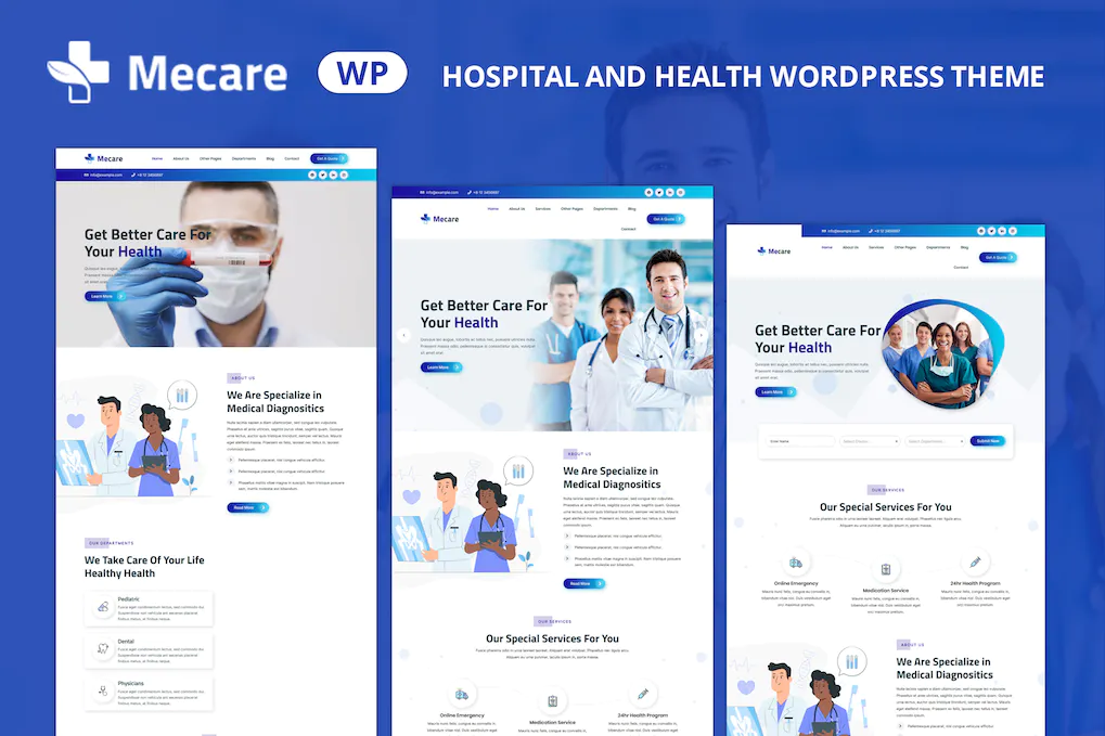 Imagem de uma página criada com wordpress